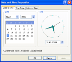 شكل الساعة تظهر تغير التاريخ والوقت في شريط المهام - إعداد بيئة Windows