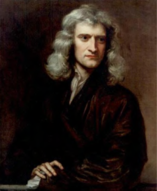 الشكل 5.2: إسحاق نيوتن (1642-1727) - قوانين نيوتن للحركة