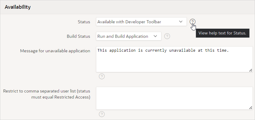 عرض المساعدة على مستوى الحقل في Oracle APEX