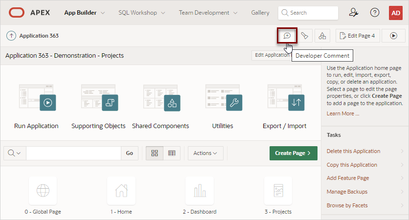 5.15 إضافة تعليقات المطور Developer Comments