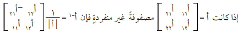 النظير الضربي للمصفوفة المربعة